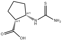 Cyclopentanecarboxylic acid, 2-[(aminothioxomethyl)amino]-, (1R,2S)-rel- (9CI) Struktur