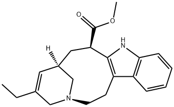 (7R,9R)-5-Ethyl-1,4,7,8,9,10-hexahydro-2H-3,7-methanoazacycloundecino[5,4-b]indole-9-carboxylic acid methyl ester Struktur