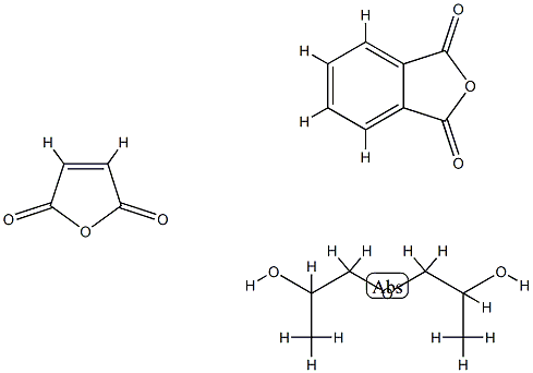 1,3-Isobenzofurandione, polymer with 2,5-furandione and oxybis[propanol] Struktur