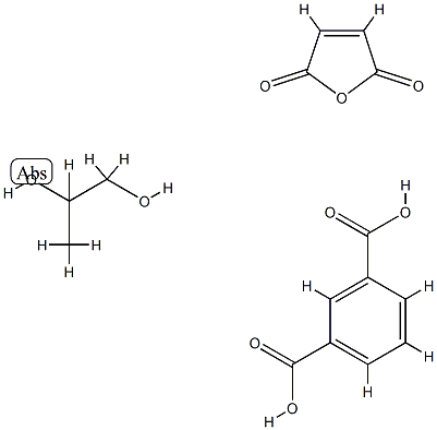 1,3-Benzenedicarboxylic acid, polymer with 2,5-furandione and 1,2-propanediol Struktur