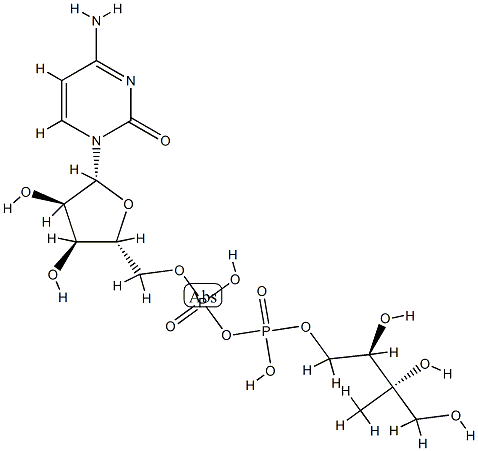 4-Diphosphocytidyl-2-C-methyl-D-erythritol (CDP-ME) Struktur