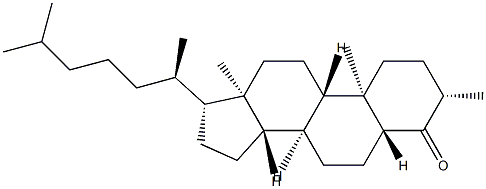 3β-Methyl-5α-cholestan-4-one Struktur