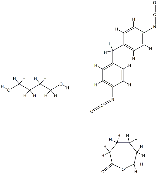 2-Oxepanone, polymer with 1,4-butanediol and 1,1-methylenebis4-isocyanatobenzene Struktur