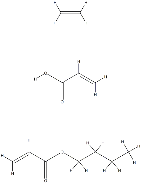 2-Propenoic acid, polymer with butyl 2-propenoate and ethene Struktur