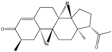 2α-Methylpregn-4-ene-3,20-dione Struktur