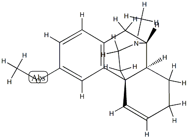 (9α,13α,14α)-5,6-Didehydro-3-methoxy-17-methylmorphinan Struktur