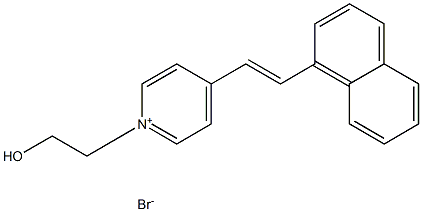 N-(2-hydroxyethyl)-4-(beta-(1-naphthylvinyl)pyridinium bromide) Struktur