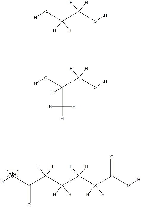 Hexanedioic acid, polymer with 1,2-ethanediol and 1,2-propanediol Struktur