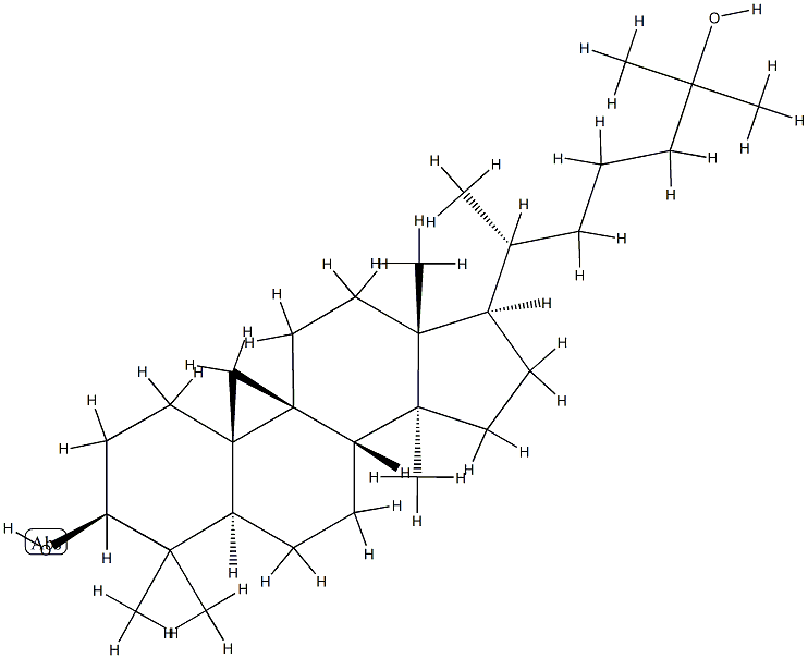 9β,19-Cyclolanostane-3β,25-diol Struktur