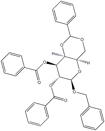 Benzyl 4-O,6-O-benzylidene-β-D-galactopyranoside dibenzoate Struktur