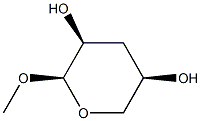 Methyl 3-deoxy-α-L-erythro-pentopyranoside Struktur