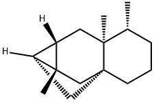 (1R,1aβ,7aβ)-Decahydro-1,6β,6aβ-trimethyl-1α,2aα-methano-2aH-cyclopropa[b]naphthalene Struktur