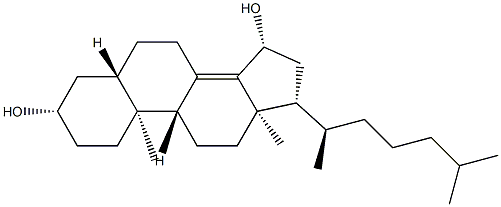 5α-cholest-8(14)-ene-3,15,-diol Struktur