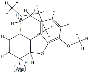 (13β,14β)-6β-Chloro-7,8-didehydro-4,5α-epoxy-3-methoxy-17-methylhasubanan Struktur