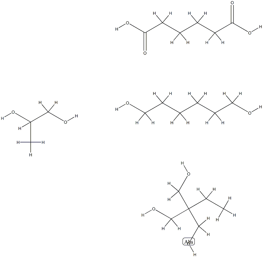 Hexanedioic acid, polymer with 2-ethyl-2-(hydroxymethyl)-1,3-propanediol, 1,6-hexanediol and 1,2-propanediol Struktur