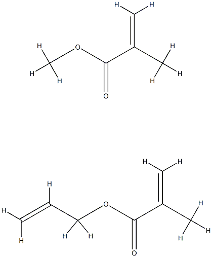 2-Propenoic acid, 2-methyl-, methyl ester, polymer with 2-propenyl 2-methyl-2-propenoate Struktur