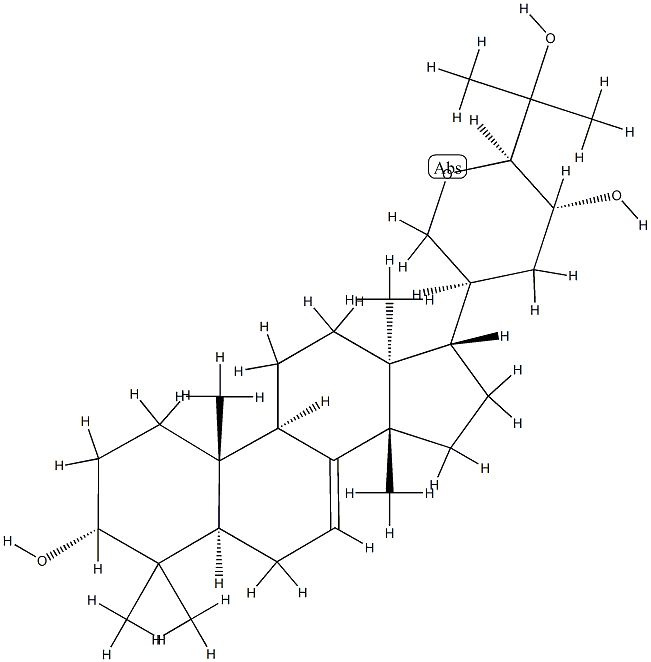 (23R,24R)-21,24-Epoxy-5α-tirucall-7-ene-3α,23,25-triol Struktur