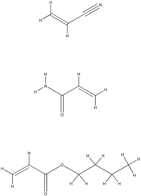 2-Propenoic acid, butyl ester, polymer with 2-propenamide and 2-propenenitrile Butyl acrylate, acrylonitrile, acrylamide polymer 2-propenoic acid, butyl ester, polymer with2-propenamide and 2-propenenitrile Struktur