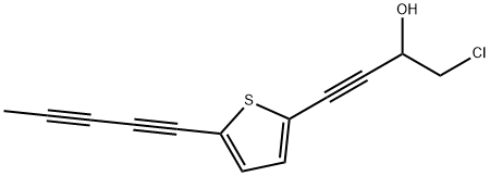 2-(4-Chloro-3-hydroxy-1-butynyl)-5-(1,3-pentadiynyl)thiophene Struktur