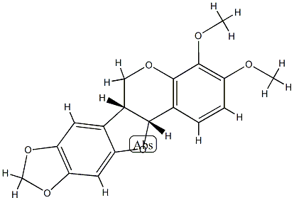 (6aR,12aα)-6a,12a-Dihydro-3,4-dimethoxy-6H-[1,3]dioxolo[5,6]benzofuro[3,2-c][1]benzopyran Struktur