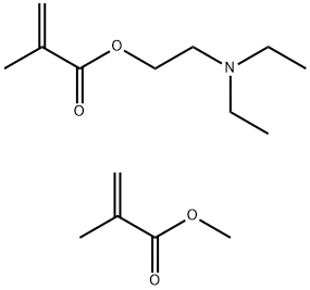 2-Propenoic acid, 2-methyl-, 2-(diethylamino)ethyl ester, polymer with methyl 2-methyl-2-propenoate Struktur