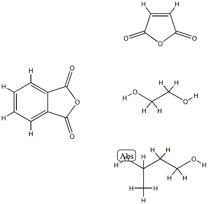 1,3-Isobenzofurandione, polymer with 1,3-butanediol, 1,2-ethanediol and 2,5-furandione Struktur