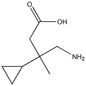 Cyclopropanepropanoic  acid,  -bta--(aminomethyl)--bta--methyl- Struktur