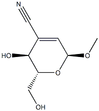 alpha-D-erythro-Hex-2-enopyranoside,methyl3-cyano-2,3-dideoxy-(9CI) Struktur