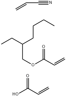 2-Propenoic acid, polymer with 2-ethylhexyl 2-propenoate and 2-propenenitrile Struktur