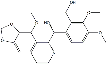 (R)-3,4-Dimethoxy-α-[(5R)-5,6,7,8-tetrahydro-4-methoxy-6-methyl-1,3-dioxolo[4,5-g]isoquinolin-5-yl]-1,2-benzenedimethanol Struktur