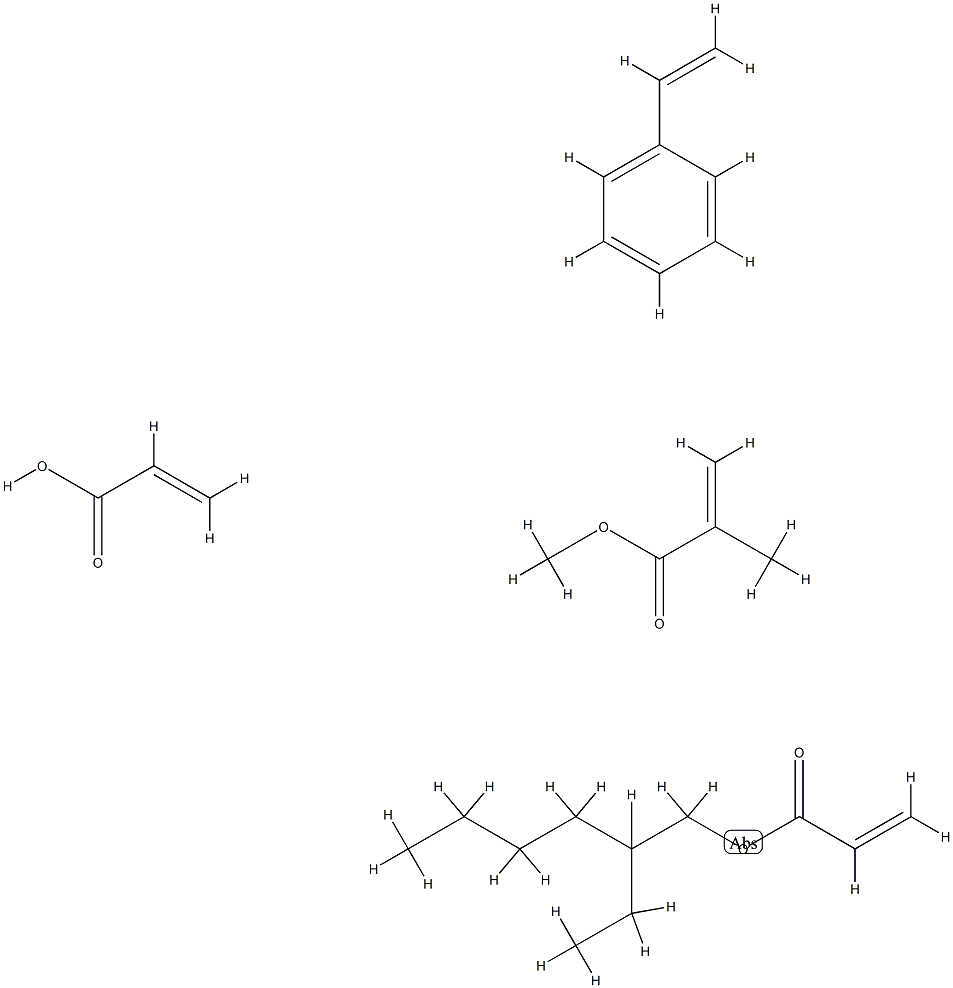 STYRENE/2-ETHYLHEXYLACRYLATE/METHYLMETHACRYLATE/ACRYLICACID Struktur