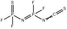 N-(Difluorothiophophinyl)thiocyanatodifluorophosphine imide Struktur