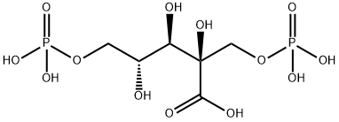 2-carboxyarabinitol 1,5-biphosphate Struktur