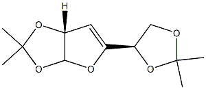 1-O,2-O:5-O,6-O-Diisopropylidene-3-deoxy-α-D-erythro-3-hexenofuranose Struktur