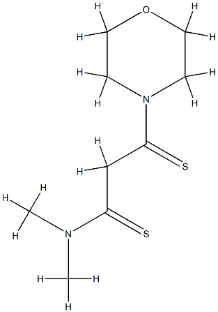 4-Morpholinepropanethioamide,  N,N-dimethyl--bta--thioxo- Struktur