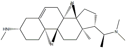 (20S)-3β-Methylamino-20-(dimethylamino)pregn-5-ene Struktur