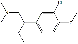 3-Chloro-4-methoxy-N,N-dimethyl-β-(1-methylpropyl)benzeneethanamine Struktur