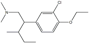 3-Chloro-4-ethoxy-N,N-dimethyl-β-(1-methylpropyl)benzeneethanamine Struktur