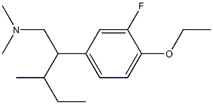 4-Ethoxy-3-fluoro-N,N-dimethyl-β-(1-methylpropyl)benzeneethanamine Struktur