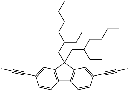 9,9-DI(2'-ETHYLHEXY)-2,7-DI-1-PROPYNYL-9H-FLUORENE, 98% Struktur