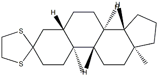 Androstan-3-one, cyclic 1,2-ethanediyl mercaptole, (5alpha)- Struktur