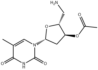 5'-Amino-5'-deoxythymidine 3'-acetate Struktur