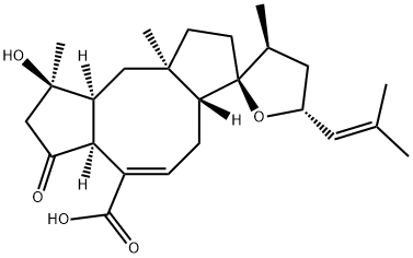 14,18-Epoxy-3-hydroxy-5-oxoophiobola-7,19-dien-25-oic acid Struktur