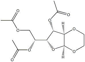 1-O,2-O-(1,2-Ethanediyl)-α-D-glucofuranose 3,5,6-triacetate Struktur