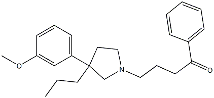 γ-[3-(m-Methoxyphenyl)-3-propyl-1-pyrrolidinyl]butyrophenone Struktur