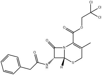 2,2,2-Trichloroethyl3-methyl-8-oxo-7-(2-phenylacetamido)-5-thia-1-azabicydo[4.2.0]oct-2-ene-2-carboxylate Struktur