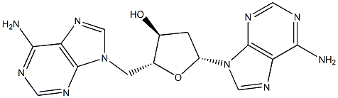 5'-(6-Amino-9H-purin-9-yl)-2',5'-dideoxyadenosine Struktur