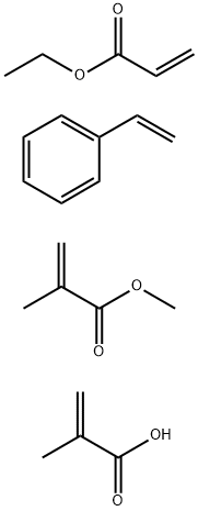 2-Propenoic acid, 2-methyl-, polymer with ethenylbenzene, ethyl 2-propenoate and methyl 2-methyl-2-propenoate Struktur