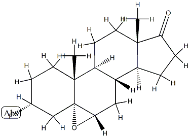 5,6α-Epoxy-3α-fluoro-5α-androstan-17-one Struktur