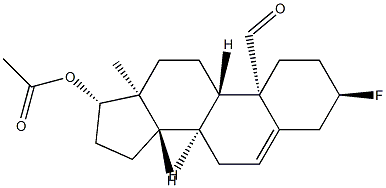 17β-Acetyloxy-3α-fluoroandrost-5-en-19-al Struktur